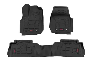 SM71225 | Rough Country Sure Fit Floor Mats For Toyota Tacoma 2WD/4WD TRD PRO (2024-2024) | Front & Second Row, Double Cab