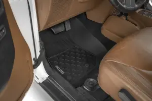 Rough Country - FF-61412 | Rough Country Flex Fit Floor Mats For Jeep Wrangler Unlimited 4WD (2014-2018) | Front & Second Row, 4 Door - Image 2