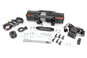 Rough Country - RS6500SA | Rough Country 6500 LB Electric Winch With Remote For UTV / ATV | Synthetic Rope, Universal - Image 1