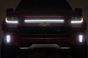 Rough Country - 70992 | Rough Country LED Light Kit For Chevrolet Silverado 1500 (2014-2018) | Grille Mount, 30 Inch DRL - Image 2