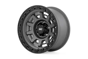 Rough Country - 85150814 | Rough Country 85 Series Wheel | One-Piece / Simulated Beadlock / Gunmetal Gray/Black / 15X8 / 5x5.5 / -19mm - Image 2