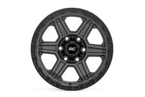 79170912G | Rough Country 79 Series Wheel | One-Piece / Gunmetal Gray With Black Ring / 17x8.5 / 6x5.5 / 0mm