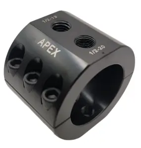 Apex Chassis - DC1.5-B | Apex Chassis Steering Stabilizer Clamp | Universal, Black, 1.5 Inch ID - Image 1
