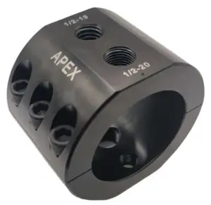 Apex Chassis - DC2.125-B | Apex Chassis Steering Stabilizer Clamp | Universal, Black Zinc, 2.125 Inch ID - Image 1