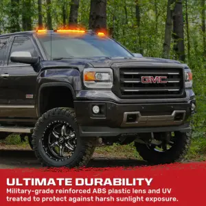 Recon Truck Accessories - 264156CLDCHP | Recon 3-Piece Cab Roof Lights Kit Ultra-High Power Dual-Color (Amber or White) LED Function Clear Lens (2007-2014 Silverado, Sierra 2500 HD, 3500 HD) - Image 6