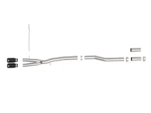 aFe Power - 49-36354-B | aFe Power MACH Force-Xp 3 To 2-1/2 Inch Stainless Steel Cat-Back Exhaust System For Mini Cooper S (2014-2024) / Cooper S JCW Hardtop L4 2.0L (t) 2 Door | Black Tip - Image 5