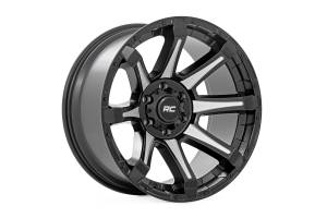 Rough Country - 81201805M | Rough Country 81 Series Wheel | One-Piece / Semi Gloss Black With Machined Spokes / 20x9 / 5x150 / +18mm - Image 3