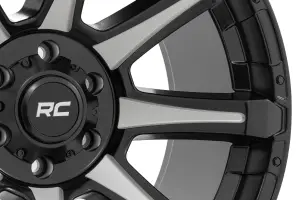Rough Country - 81200906M | Rough Country 81 Series Wheel | One-Piece / Semi Gloss Black With Machined Spokes / 20x9 / 8x180 / 0mm - Image 5