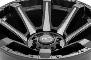 Rough Country - 81200906M | Rough Country 81 Series Wheel | One-Piece / Semi Gloss Black With Machined Spokes / 20x9 / 8x180 / 0mm - Image 6