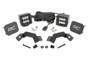 72112 | Rough Country LED Ditch Light Kit For Toyota Land Cruiser (2024-2025) | Black Series With Spot Beam