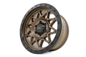 Rough Country - 78180918 | Rough Country 78 Series Wheel | Simulated Beadlock / Bronze/Black / 18x9 / 5x5 / 0mm - Image 3