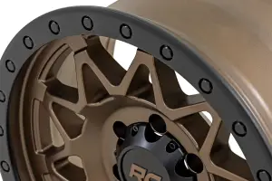 Rough Country - 78181218 | Rough Country 78 Series Wheel | Simulated Beadlock / Bronze/Black / 18x9 / 5x5 / -12mm - Image 5