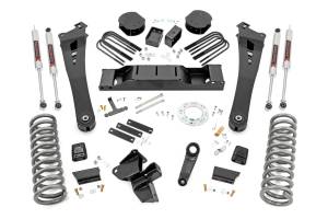 38440 | Rough Country 5 Inch Lift Kit AISIN For Diesel Ram 3500 4WD (2019-2025) | M1 Monotube Shocks
