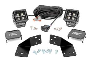 96111 | Rough Country Rear Mount LED Light Kit For CFMOTO UFORCE 1000 (2021-2025) | Black Series With White DRL