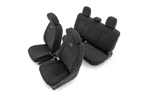 91069 | Rough Country Seat Covers For Chevrolet Colorado / GMC Canyon (2023-2025) | Front Bucket, Rear Bench