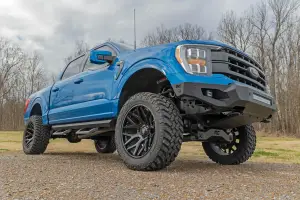 Rough Country - 10809A | Rough Country High Clearance Front Bumper With LED Lights And Skid Plate For Ford F-150 | 2021-2025 - Image 3