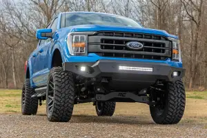Rough Country - 10809A | Rough Country High Clearance Front Bumper With LED Lights And Skid Plate For Ford F-150 | 2021-2025 - Image 6