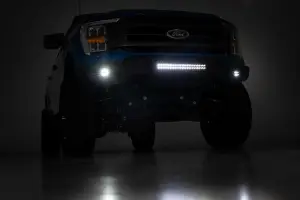 Rough Country - 10809A | Rough Country High Clearance Front Bumper With LED Lights And Skid Plate For Ford F-150 | 2021-2025 - Image 10
