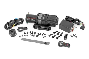 Rough Country - RS4500SA | Rough Country 4500-LB Winch W/ Remote UTV | Synthetic Rope - Image 1