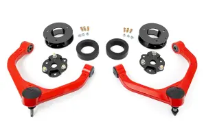 Rough Country - 60800RED | Rough Country 3 Inch Lift Kit For Jeep Wagoneer 4WD | Red Control Arm Finish - Image 1