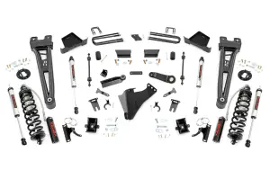 400458 | Rough Country 6 Inch Coilover Conversion Lift Kit For Ford F-250/F-350 Super Duty 4WD | Radius Arms, V2 Monotube Shocks
