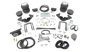 100113C | Rough Country Air Spring Kit For Chevrolet Silverado/GMC Sierra 1500 | Rear Measurement Range 9-1/2" To 10-1/2", With Onboard Air Compressor