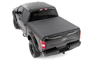 Rough Country - 41515550 | Rough Country Soft Tri-Fold Bed Cover For Ford F-150 Pickup | 5' 7" Bed - Image 2