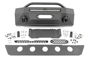 10745 | Rough Country Front Bumper For Toyota 4Runner 2WD/4WD | Black Series Light With White DRL