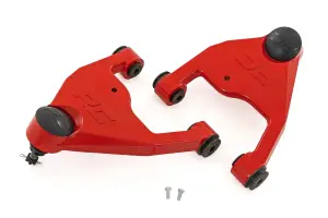 10036RED | Rough Country 2.5 Inch Lift Forged Upper Control Arms For Chevrolet Blazer/S10 Or GMC Sonoma/S15 | Red Finish