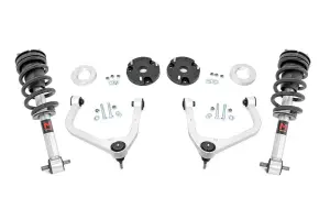 11440 | Rough Country 3.5 Inch Lift Kit For Chevrolet Tahoe/Suburban Or GMC Yukon XL/Yukon 1500 4WD | Aluminum Finish Control Arm, M1 Monotube Struts
