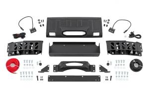 10747A | Rough Country Hidden Winch Mount For Toyota Land Cruiser 4WD | With White SAE Fog Light