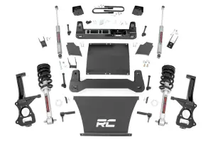 21631_A | Rough Country 6 Inch Lift Kit For Chevrolet Silverado 1500 4WD | 5.3L V8 or 6.2L V8 Engine, Factory Rear Mono-Leaf Springs, N3 Struts With N3 Rear Shocks
