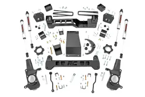 25970 | Rough Country 6 Inch Lift Kit For Chevrolet Silverado/GMC Sierra 2500 4WD | V2 Monotube Shocks