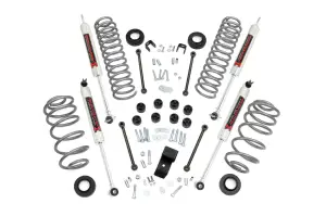 64440 | Rough Country 3.25 Inch Lift Kit For Jeep Wrangler TJ / Wrangler Unlimited | 6cyl Engine, M1 Monotube Shocks