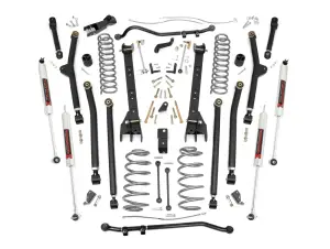 65940 | Rough Country 6 Inch Lift Kit For Jeep Wrangler TJ 4WD | Long Arm, M1 Monotube Shocks