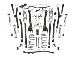65970 | Rough Country 6 Inch Lift Kit For Jeep Wrangler TJ 4WD | Long Arm, V2 Monotube Shocks