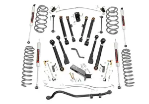 66240 | Rough Country 6 Inch Lift Kit For Jeep Wrangler TJ 4WD | M1 Monotube Shocks