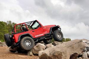 Rough Country - 66340 | Rough Country 4 Inch Lift Kit Jeep Wrangler TJ 4WD | Long Arm, M1 Monotube Shocks - Image 2