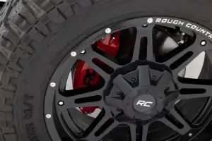 Rough Country - 711502 | Rough Country Caliper Covers For Jeep Wrangler JL / Wrangler Unlimited | Red, Rear, Sport Models (BR5 Brake Code) - Image 4
