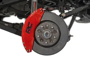 Rough Country - 711502 | Rough Country Caliper Covers For Jeep Wrangler JL / Wrangler Unlimited | Red, Rear, Sport Models (BR5 Brake Code) - Image 2