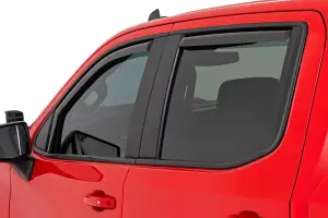 Rough Country - 811924 | Rough Country Side Window Deflectors In Channel Rain Guard For Crew Cab Chevrolet Silverado / GMC Sierra 1500/2500 HD/3500 HD - Image 3