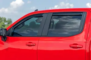 Rough Country - 811924 | Rough Country Side Window Deflectors In Channel Rain Guard For Crew Cab Chevrolet Silverado / GMC Sierra 1500/2500 HD/3500 HD - Image 6