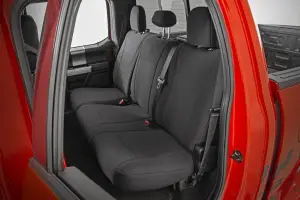 Rough Country - 91067 | Rough Country Neoprene Seat Covers For Ford F-150/Lightning/F-250/F-350 | Front & Rear, Front Bench Seat, Rear 60/40 Split - Image 2