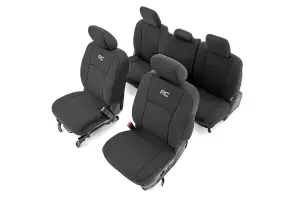 Rough Country - 91068 | Rough Country Neoprene Seat Covers For Ram 1500/2500/3500 2WD/4WD | Front & Rear, With Full Rear Seat - Image 1