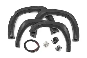 A-D319205 | Rough Country Defender Fender Flares For Ram 1500 2WD/4WD | Flat Black