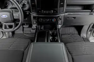 Rough Country - FF-5151 | Rough Country Flex-Fit Floor Mats For Ford F-150 / F-150 Lightning / Raptor | Front - Image 3