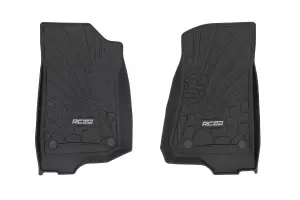 FF-6011 | Rough Country Flex-Fit Floor Mats For Jeep Wrangler Unlimited 4WD | Front
