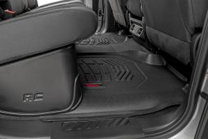 Rough Country - SM21613 | Rough Country Floor Mats For Chevrolet Silverado/GMC Sierra 1500/2500 HD/3500 HD | Crew Cab, Front & Second Row, Front Row Bench Seat - Image 4