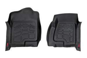 SM2991A | Rough Country Sure Fit Floor Mats For Chevrolet Silverado / GMC Sierra 1500 & Classic | Extended Cab, Front