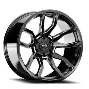 Rough Country - TW403C-20903633-12 | Rough Country Torque Impact Wheel | Gloss Black With Milled Accents / 20x9 / 6x135 / -12mm - Image 4